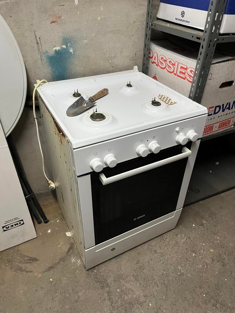 Gasfornuis en oven combinatie (oud ijzer), Witgoed en Apparatuur, Fornuizen, Ophalen, 60 cm of meer, 4 kookzones, Zo goed als nieuw
