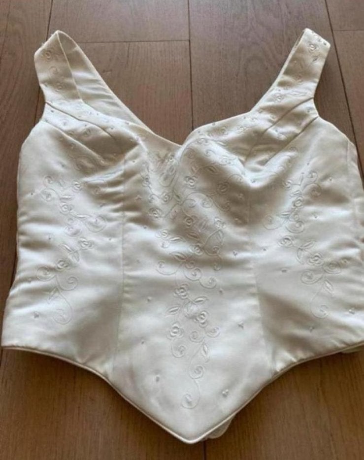 Top S nieuwstaat corset, Wit, Ophalen of Verzenden, Zo goed als nieuw, Maat 36 (S)