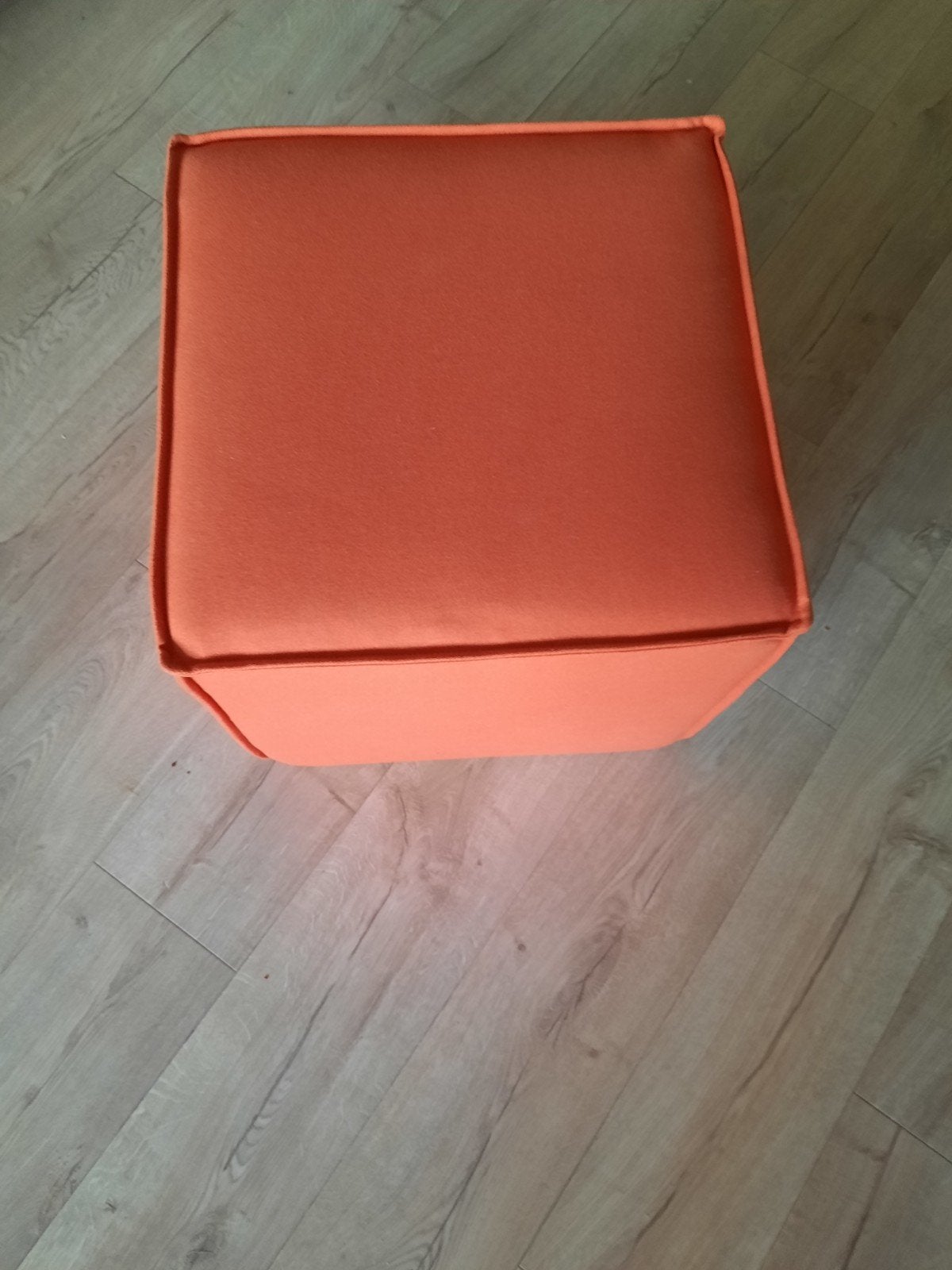 Oranje poef - Zo goed als nieuw, Ophalen, Minder dan 50 cm, Minder dan 50 cm, Zo goed als nieuw