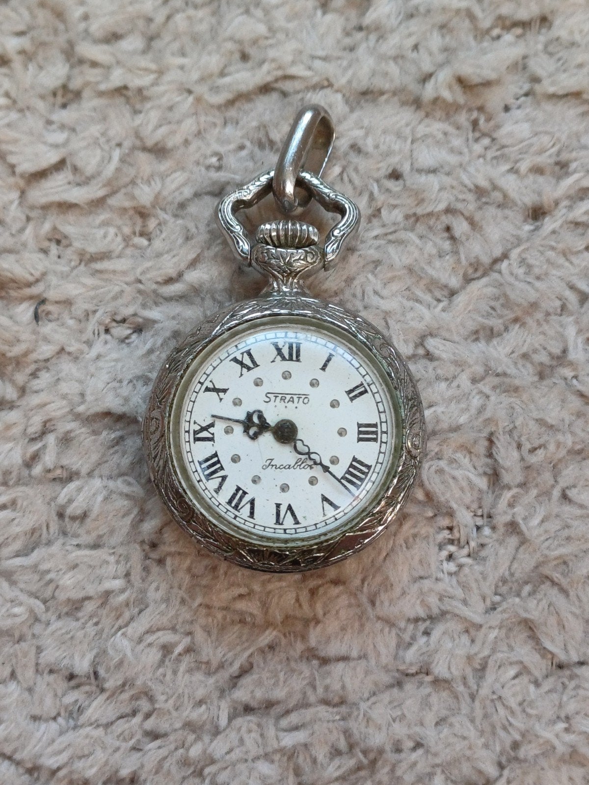 Opwindbaar zilveren dames zakhorloge - 17 juwelen - Werkt pe, Ophalen of Verzenden
