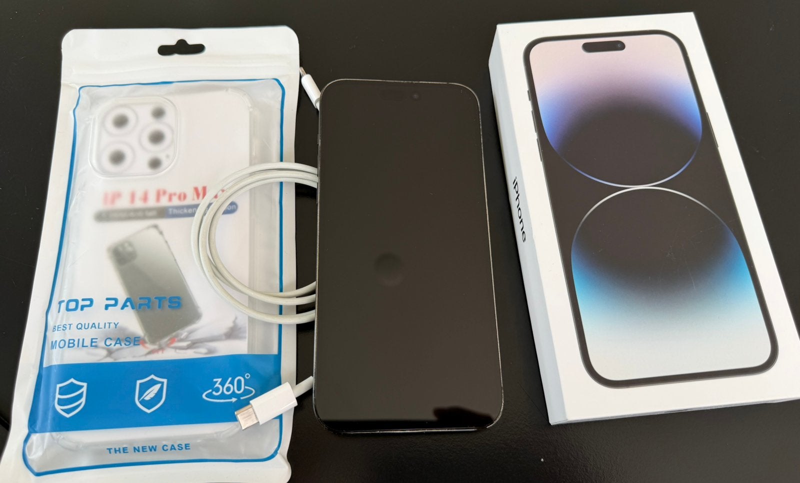 Apple iPhone 14 Pro Max 128GB - Space Black, Ophalen, 80 %, 128 GB, Zwart