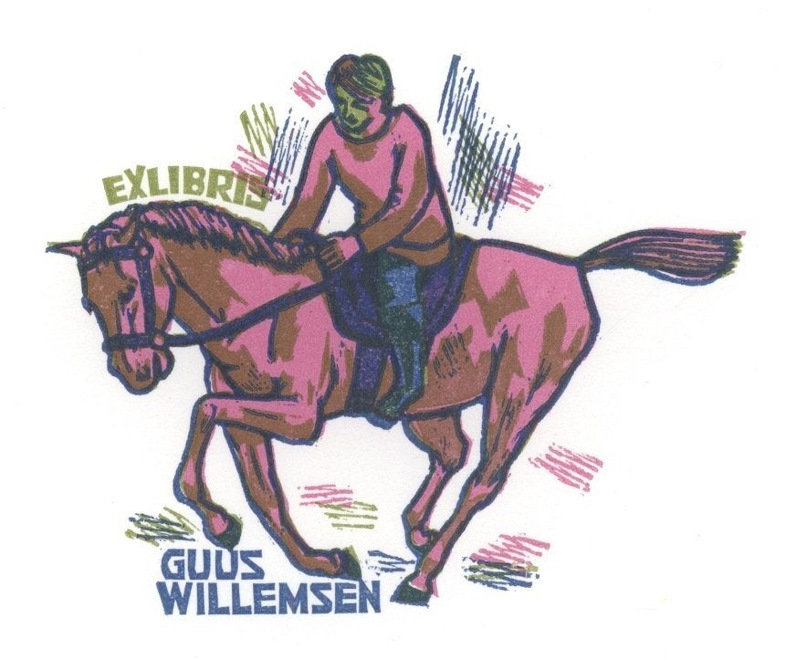 0525 Ex Libris Nederland : Jan Battermann, 1974, Verzenden, Ex libris