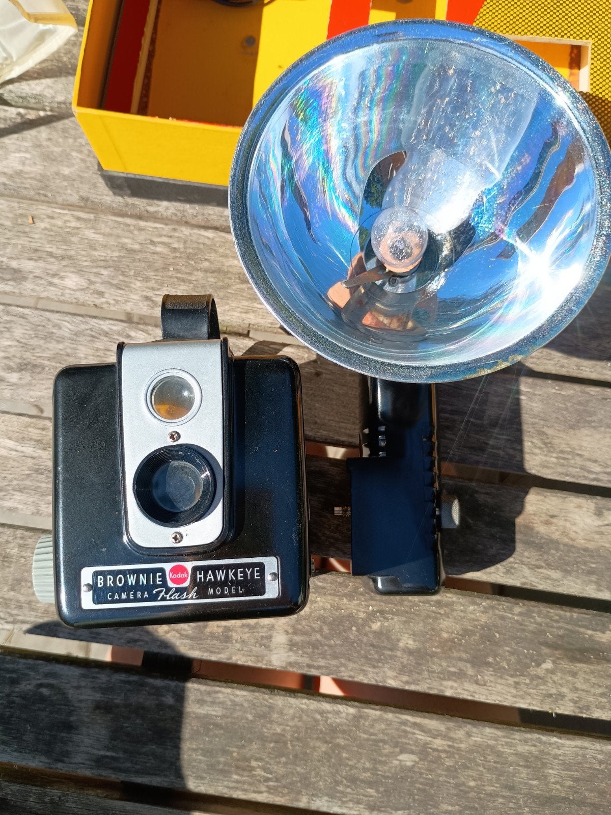 Kodak Brownie Hawkeye flash outfit camera in originele doos., Audio, Tv en Foto, Fotocamera's Analoog, Ophalen of Verzenden, Compact