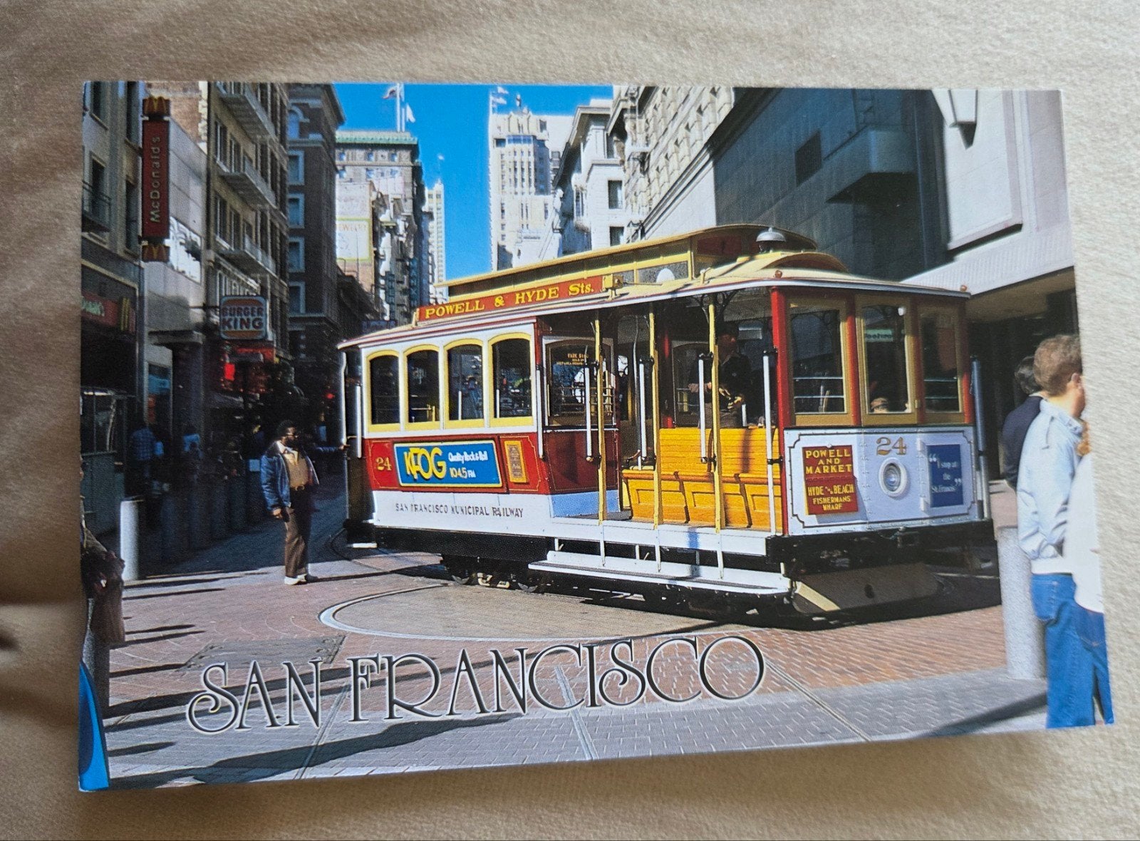Vintage Ansichtkaart - San Francisco Cable Car 1987, Verzenden, 1980 tot heden, Ongelopen, Buiten Europa