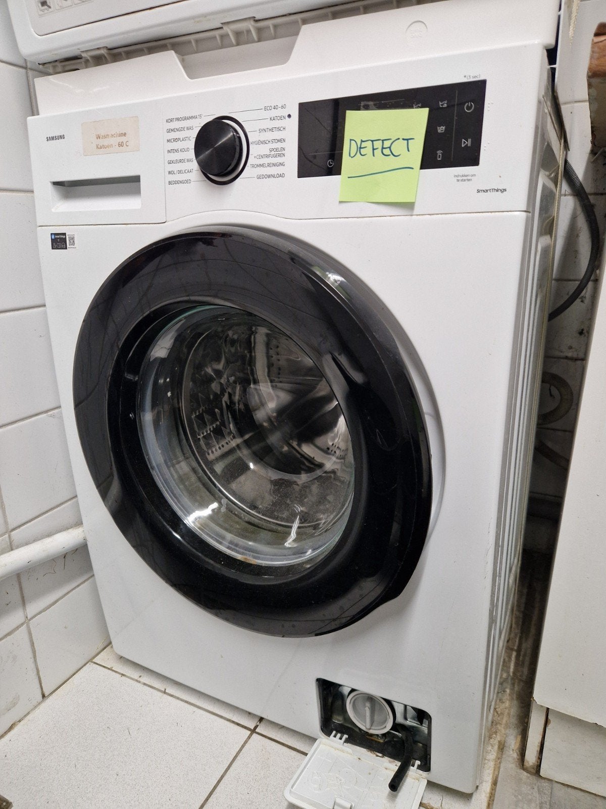 Defecte Samsung WW90CGC04AAE Wasmachine - SC fout, Ophalen, 1200 tot 1600 toeren, 8 tot 10 kg, Voorlader
