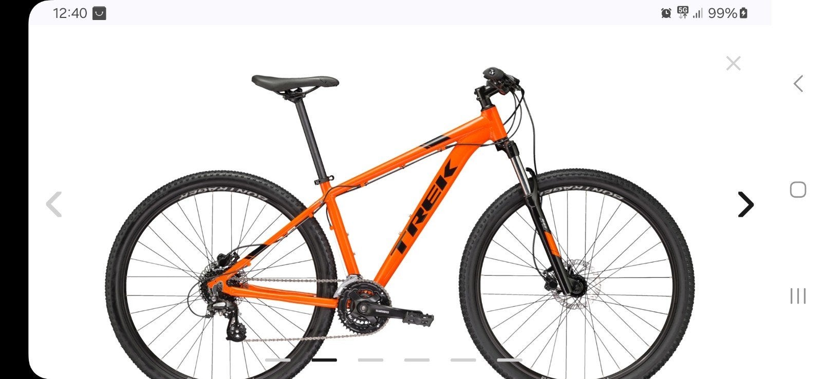 Trek Marlin 6 Orange Mountain Bike 17.5 inch maat M, Fietsen en Brommers, Hardtail, Heren, Zo goed als nieuw, Schijfrem