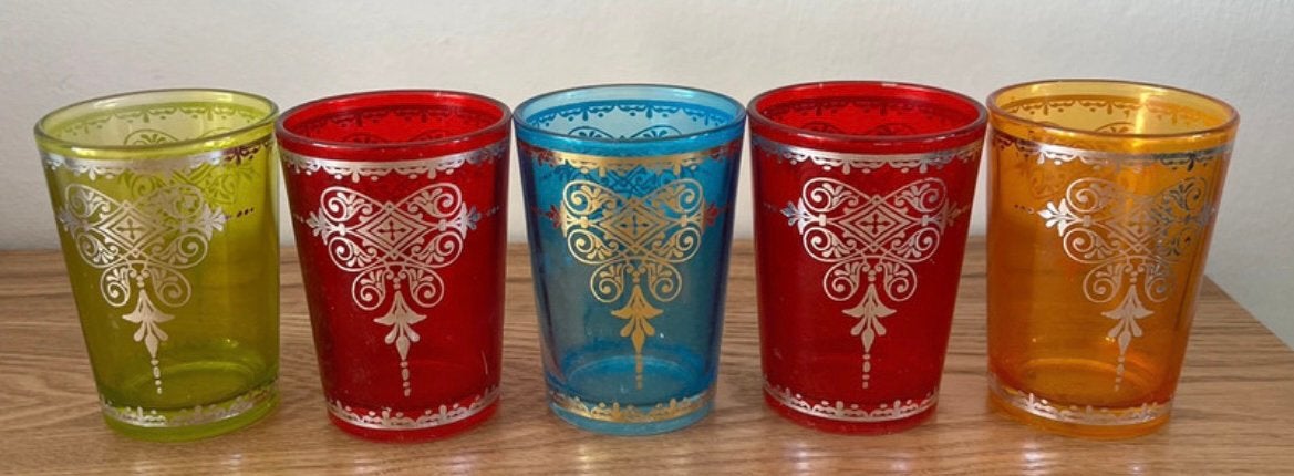 Set glaasjes / waxinelichtjes, Verzamelen, Glas en Borrelglaasjes, Ophalen of Verzenden, Zo goed als nieuw, Borrel- of Shotglas