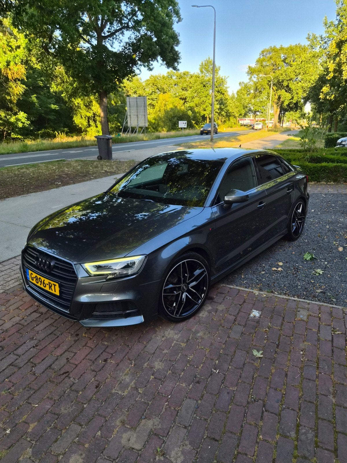 Audi A3 35 Tfsi 150pk S Tronic 2019 Grijs, Auto's, Audi, 1498 cc, 4 cilinders, Leder en Stof, Origineel Nederlands