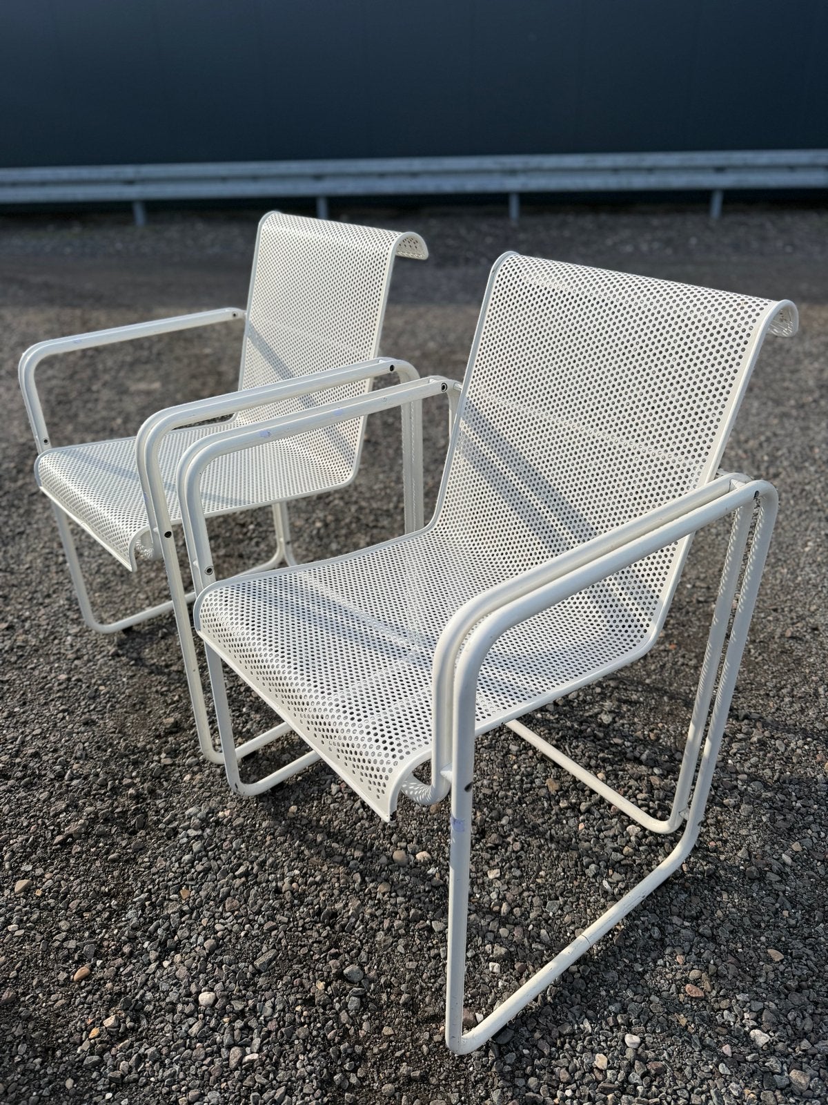 Vintage design buisframe stoelen – Mart Stam stijl – Wit (2), Ophalen