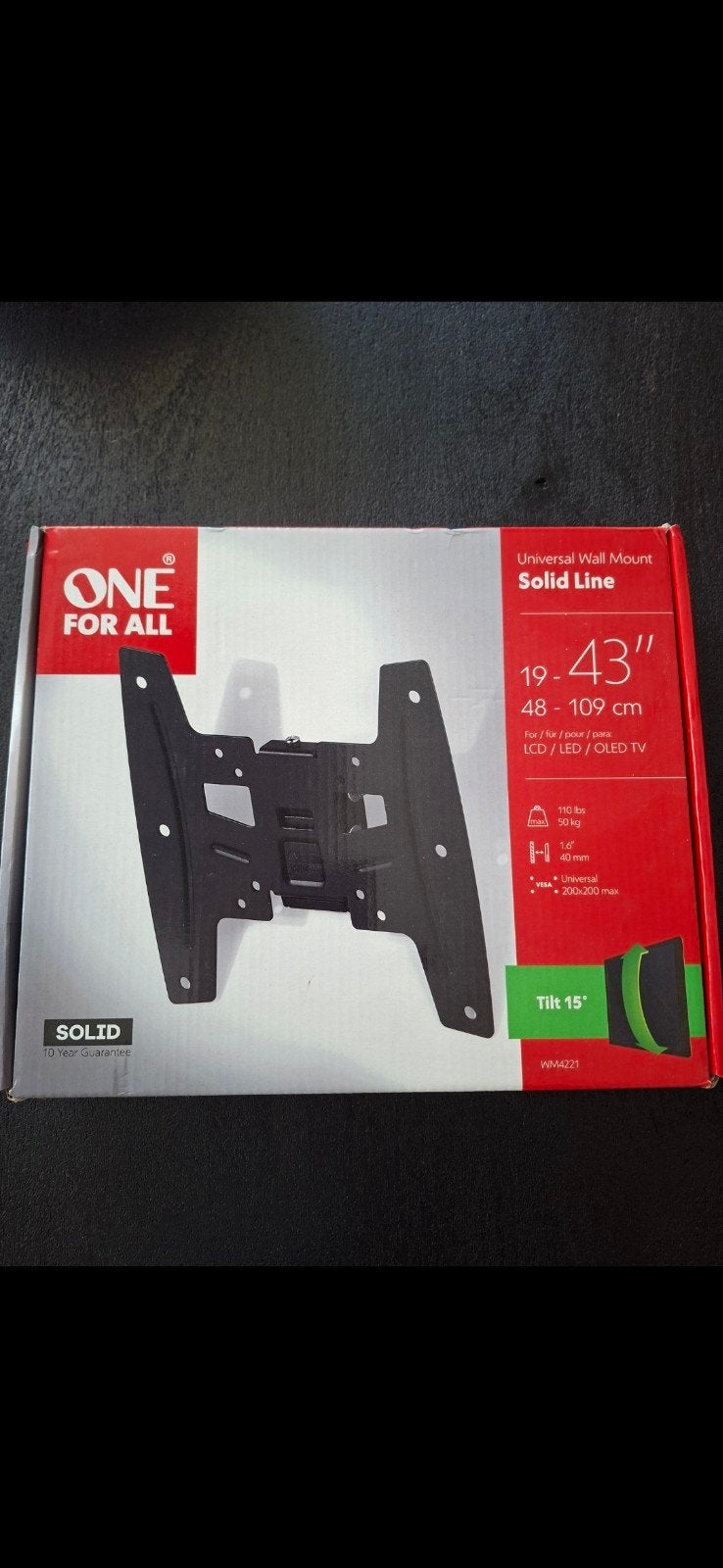 One For All Universele Muurbeugel voor TV 19-43 inch, Ophalen of Verzenden