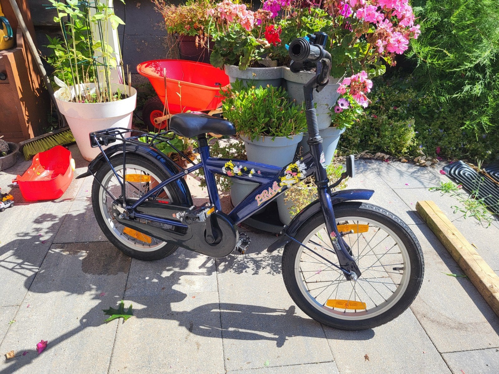 16 inch kinderfiets met terugtraprem, Ophalen, Terugtraprem, Prima, 16 tot 20 inch