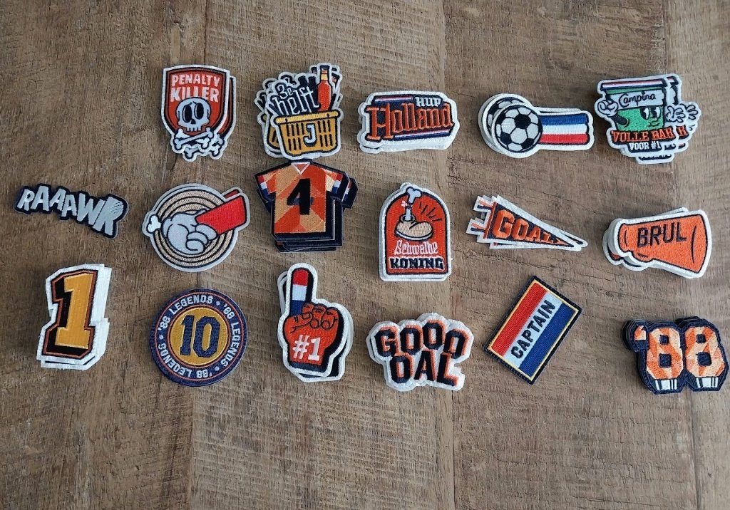 Juichjack emblemen Jumbo. Bieden of ruilen., Jumbo, Ophalen of Verzenden