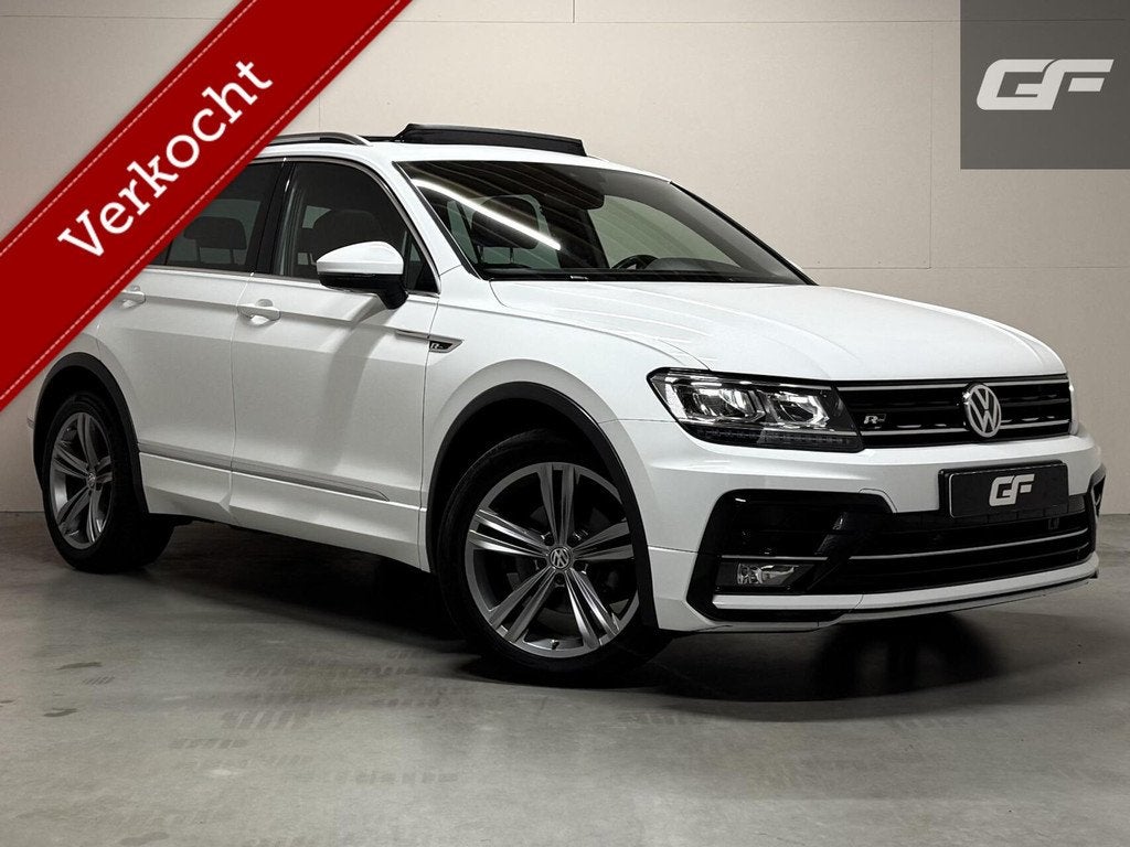 Volkswagen Tiguan 1.4 TSI ACT 2X R-Line Pano Virtual ACC NAP, Stof, 4 cilinders, Wit, Origineel Nederlands