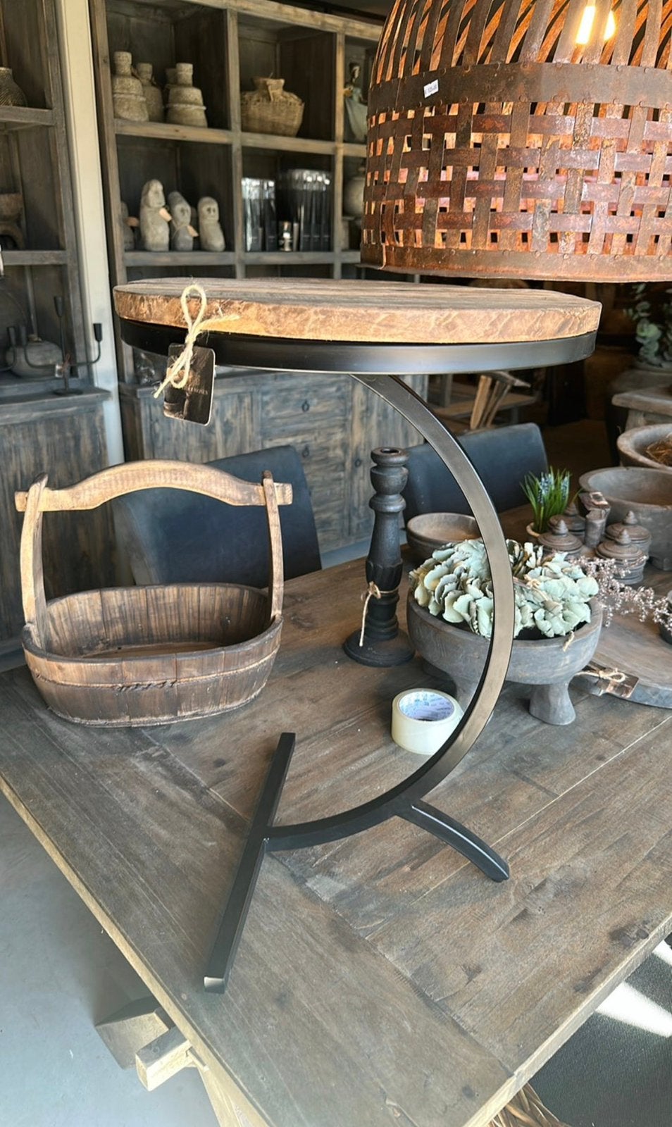 Laptoptafel / bijzettafel, Huis en Inrichting, Tafels | Bijzettafels, Minder dan 55 cm, Rond, Ophalen of Verzenden, 60 cm of meer