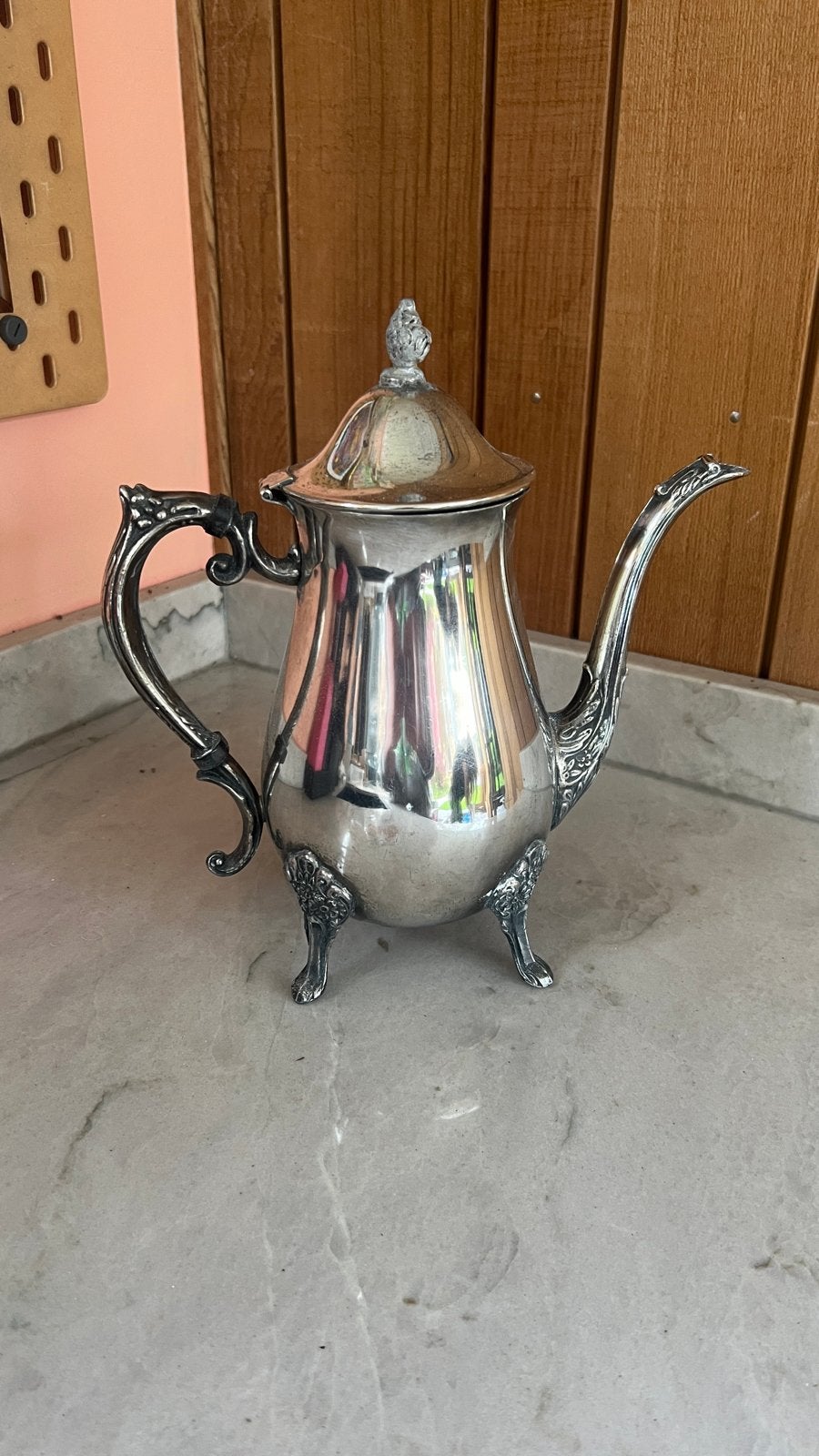 Antieke Leonard Silverplate Theepot, Ophalen of Verzenden, Zilver