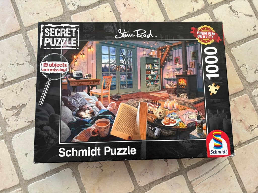 Secret puzzle van schmidt afbeelding van steve read 1000 st!, Ophalen of Verzenden, 500 t/m 1500 stukjes, Zo goed als nieuw, Legpuzzel