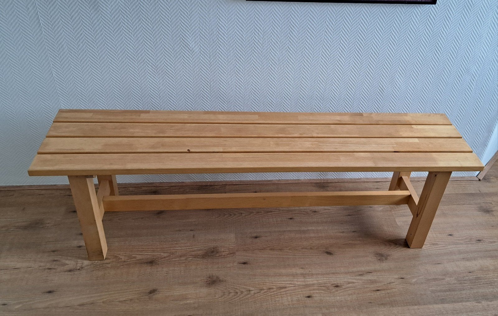 IKEA Norden houten bankje, Huis en Inrichting, Banken | Bankstellen, Ophalen, Minder dan 75 cm, Driepersoons, Rechte bank