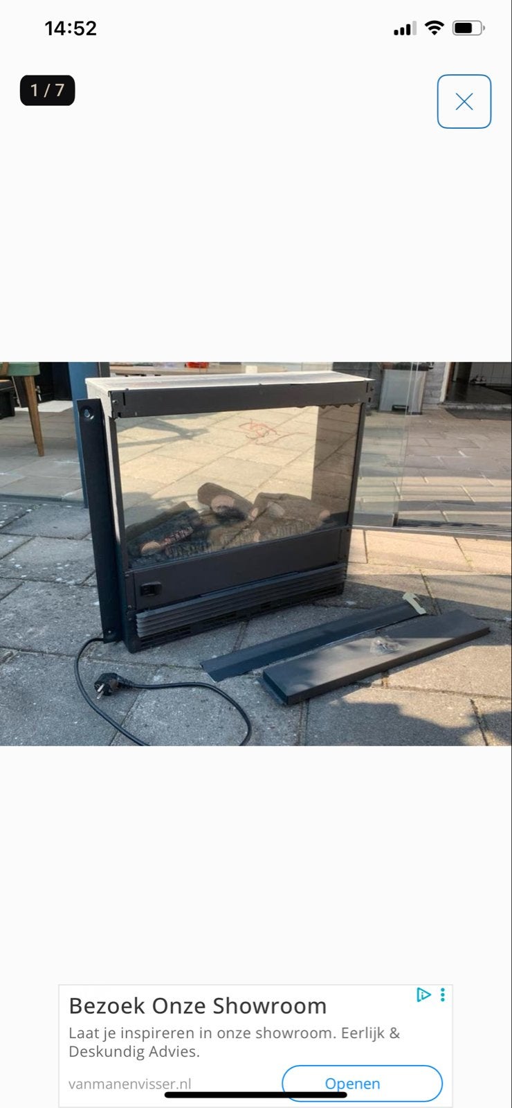 Elektrische haard Lausanne AJ18L - Sfeervol en warm, Ophalen, Gebruikt, Vrijstaande haard, Elektrische haard