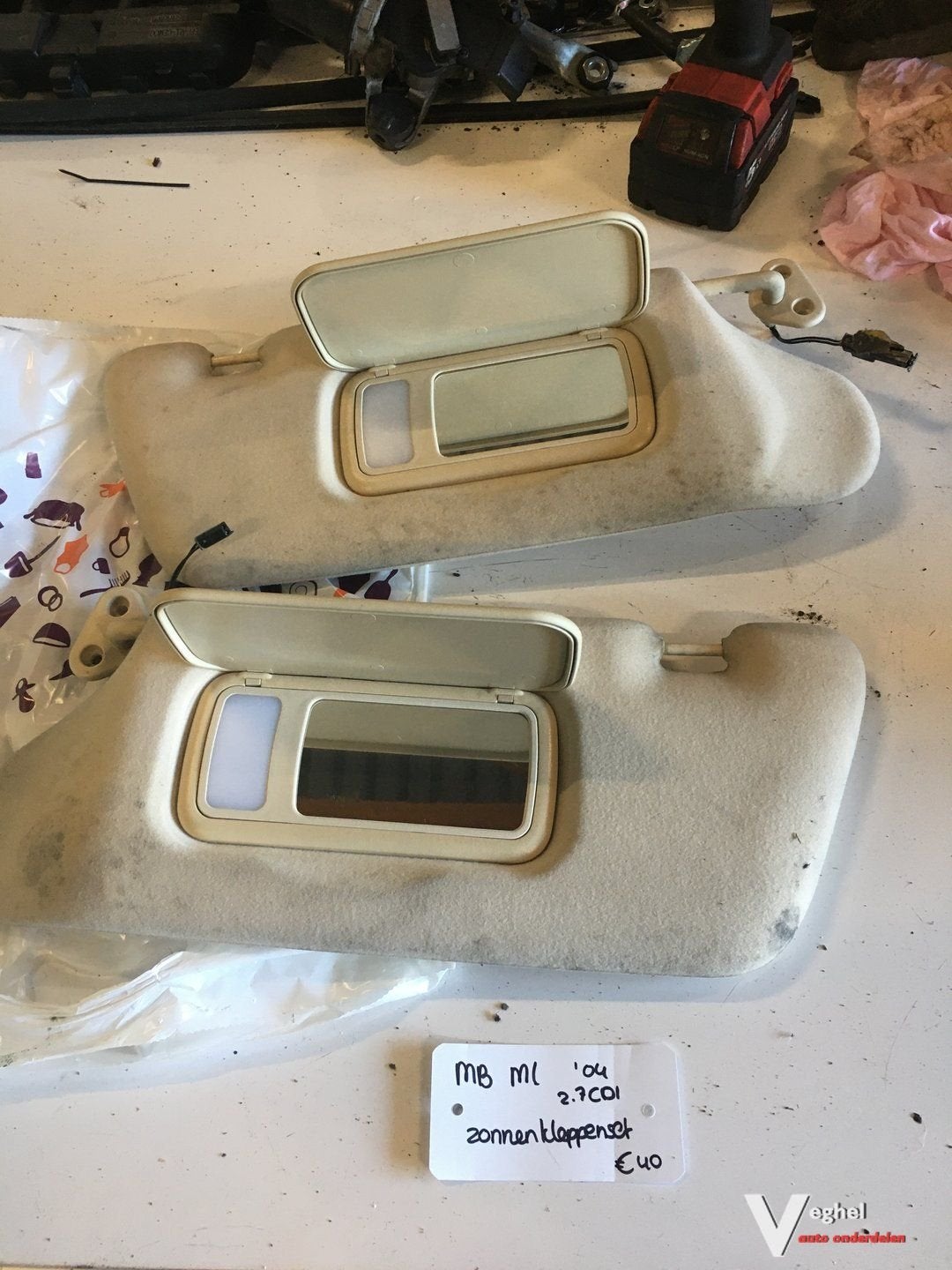 Mercedes ML 270 cdi 2004 Zonnekleppen set, Gebruikt, -, -, Ophalen of Verzenden