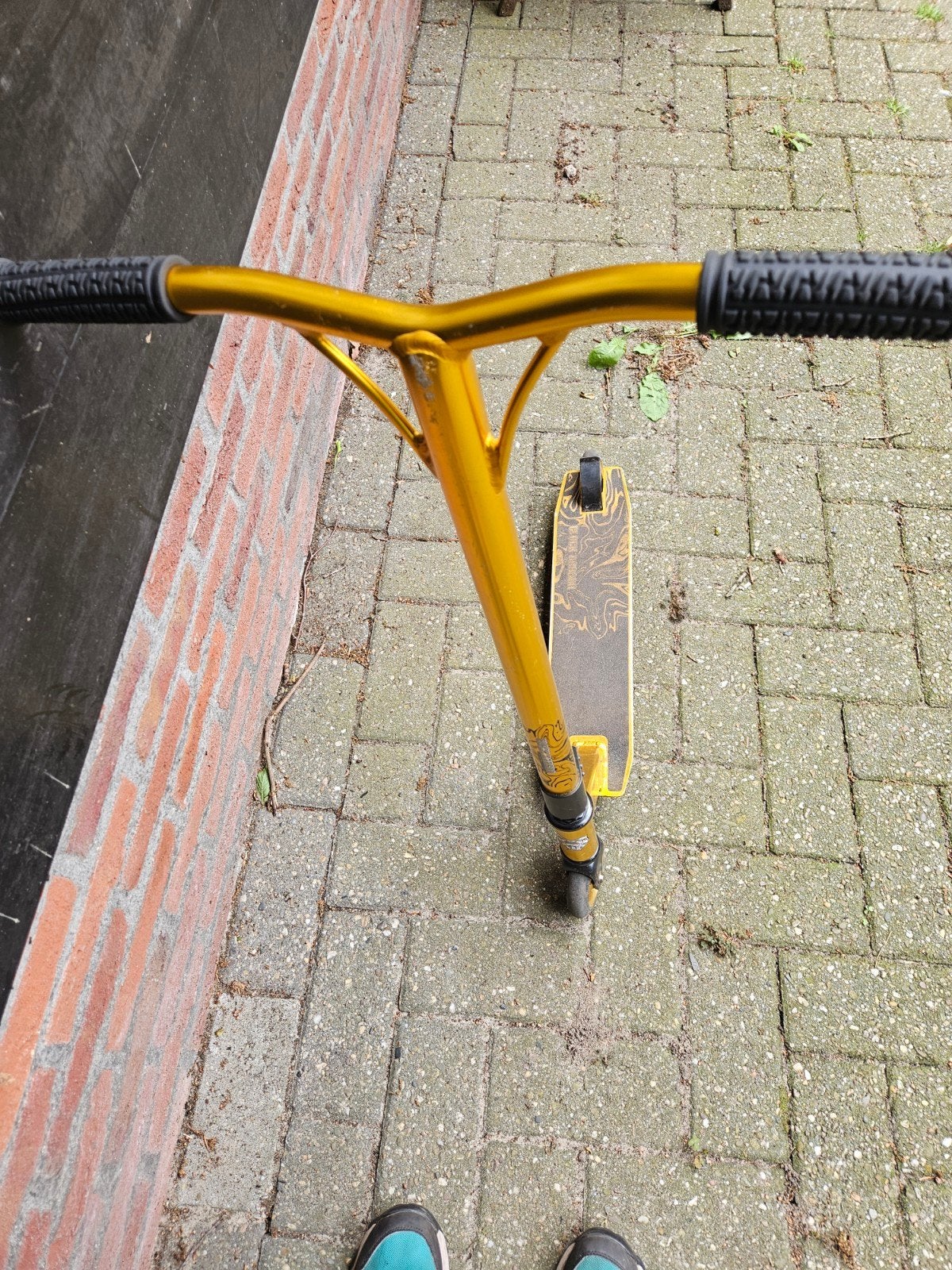 Black Dragon Stuntstep Goud, Fietsen en Brommers, Steps, Ophalen, Gebruikt, Gewone step, Black Dragon