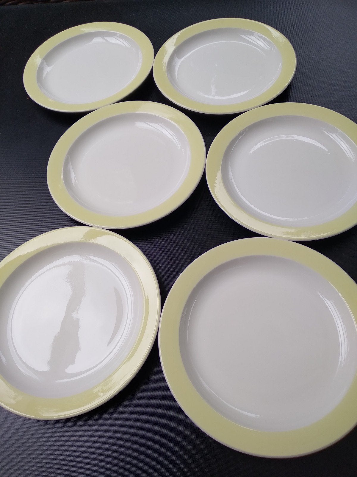 6 puntgave ontbijtbordjes Sphinx P. Regout, katje, 19 cm, Antiek en Kunst, Antiek | Servies los, Ophalen of Verzenden