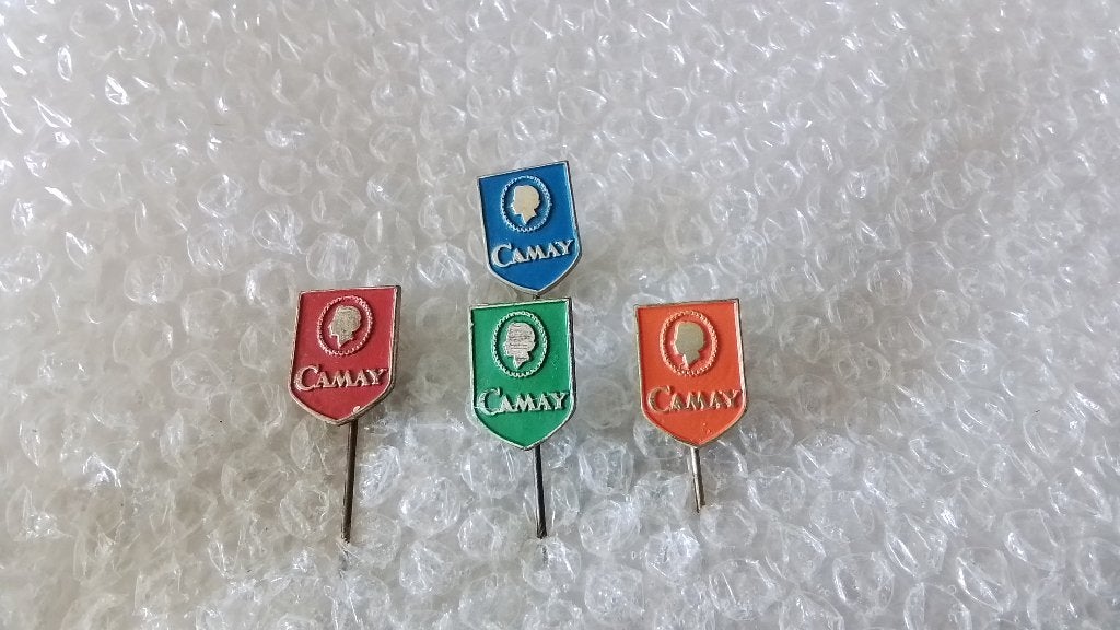 4 verschillende kleuren speldjes camay zeep, Verzamelen, Ophalen of Verzenden, Zo goed als nieuw, Merk