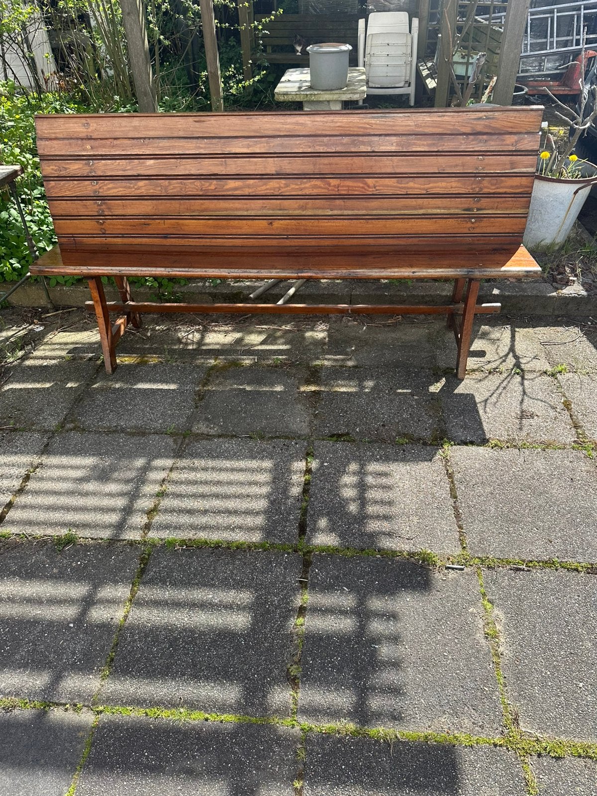 Goed onderhouden vintage bank, Ophalen, Gebruikt, Rechthoekig, 125 cm of meer