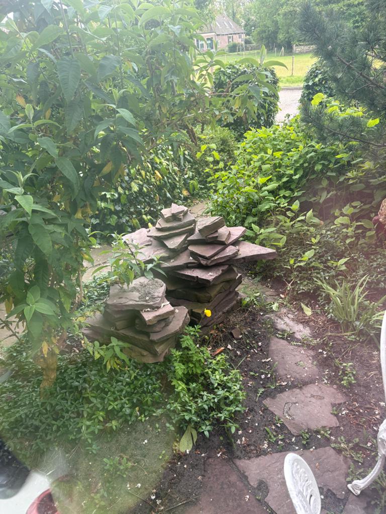 Decoratieve Leisteen Stapel voor Tuin of Landschap, Tuin en Terras, Grind, Keien en Split, Gebruikt, Ophalen of Verzenden, Kei