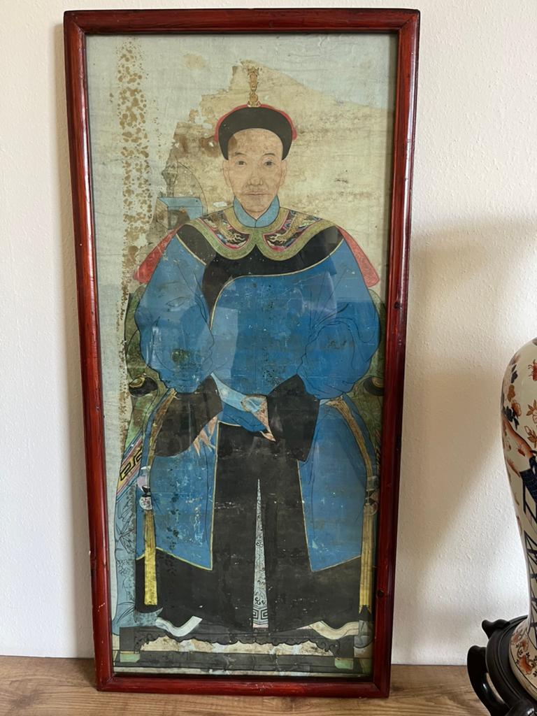 Chinees voorouderportret 19de eeuw origineel, Ophalen
