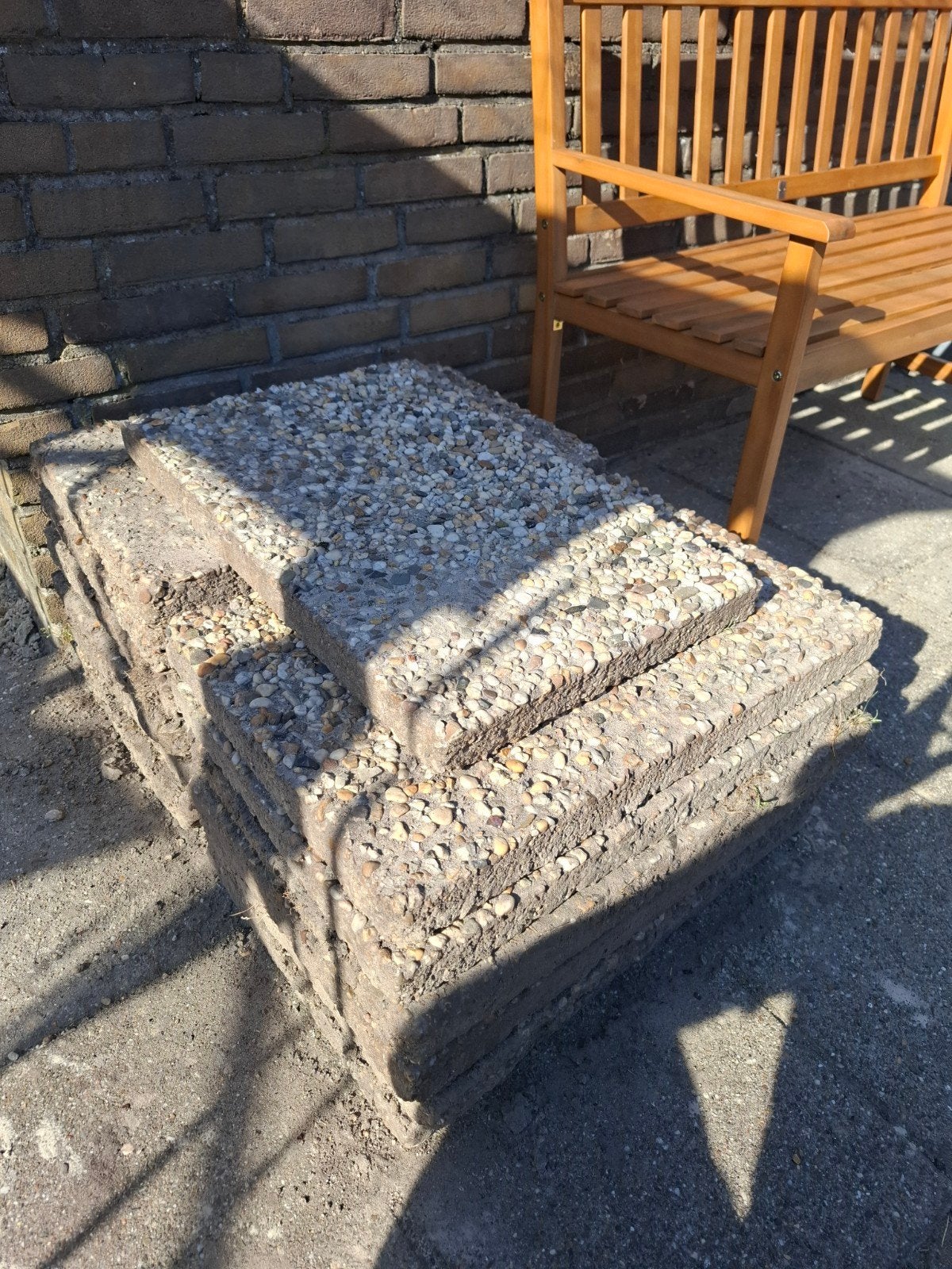 Grindtegels 60x40 cm, Ophalen, Gebruikt, Kunststof