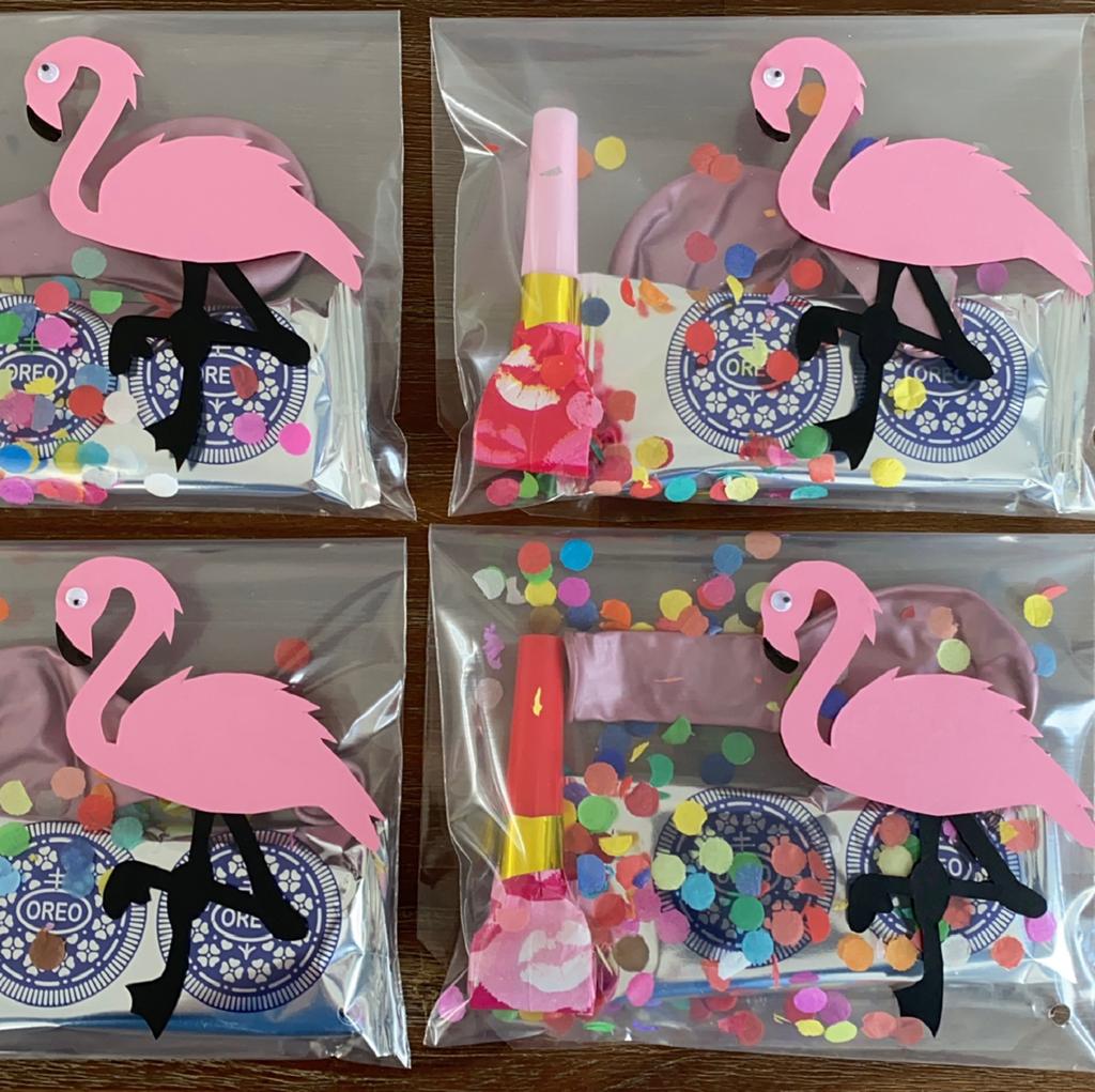 Flamingo voor traktatie, versiering of slingers, Ophalen of Verzenden, Nieuw, Versiering, Verjaardag