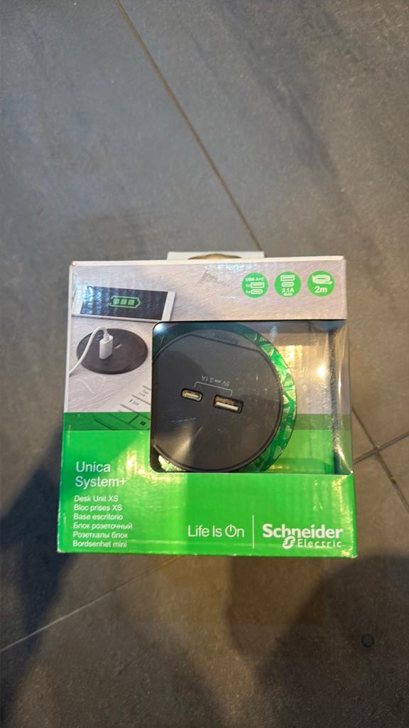 Desk unit bureau usb usb C stopcontact, Ophalen of Verzenden, Nieuw