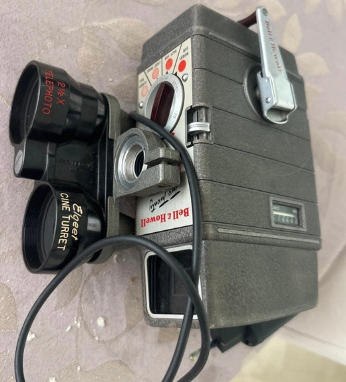 Vintage Bell & Howell 8mm filmcamera met Elgeet Cine Turret, Ophalen of Verzenden, 8mm, Camera