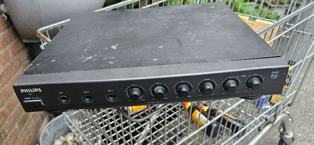 Philips Karaoke Mixer 3 X Mic ingang 22ER9060/00 met Echo, Ophalen of Verzenden, Gebruikt, Mixer