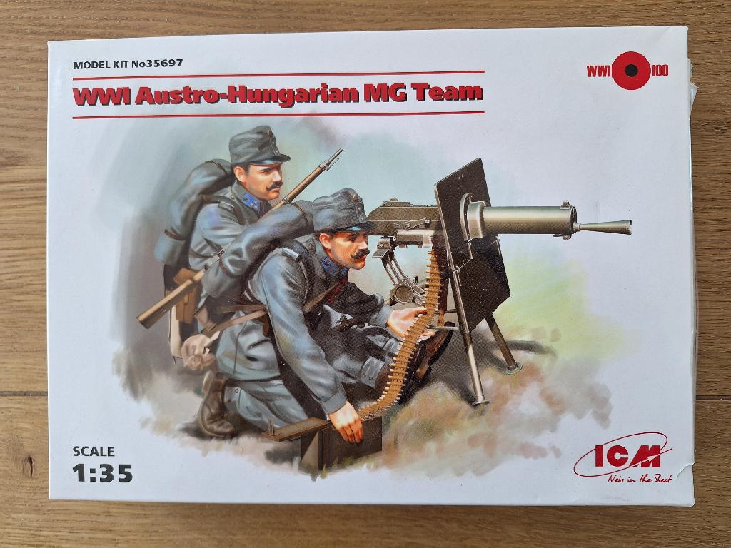 1:35 1/35 ICM WWI Austro-Hungarian MG Team, Ophalen of Verzenden, Zo goed als nieuw, 1:35 tot 1:50, Figuur of Figuren