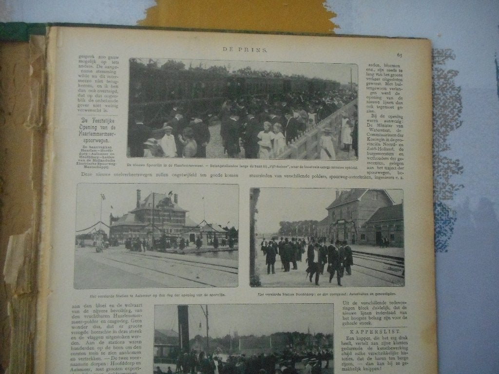 Opening Haarlemmermeer-spoorwegen. 1912., Ophalen of Verzenden, Gebruikt, Trein, Overige typen