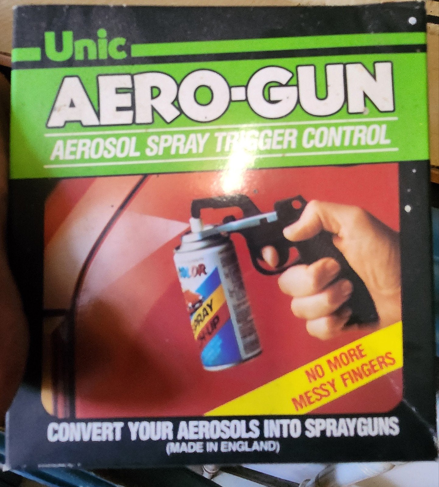 Vintage Unic Aero-Gun – Pistoolgreep voor spuitbussen NOS, Ophalen of Verzenden, Nieuw, Speelkaart(en)