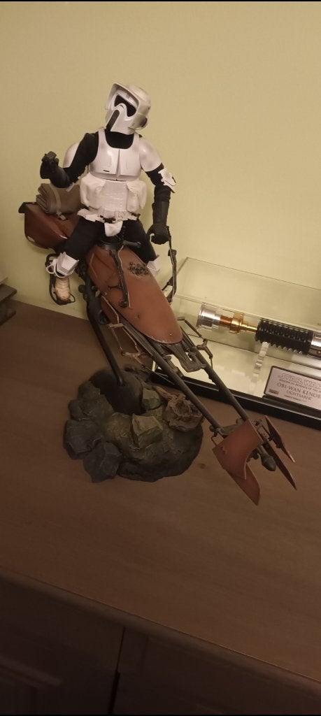 Star wars speederbike, Verzamelen, Ophalen of Verzenden, Zo goed als nieuw, Actiefiguurtje