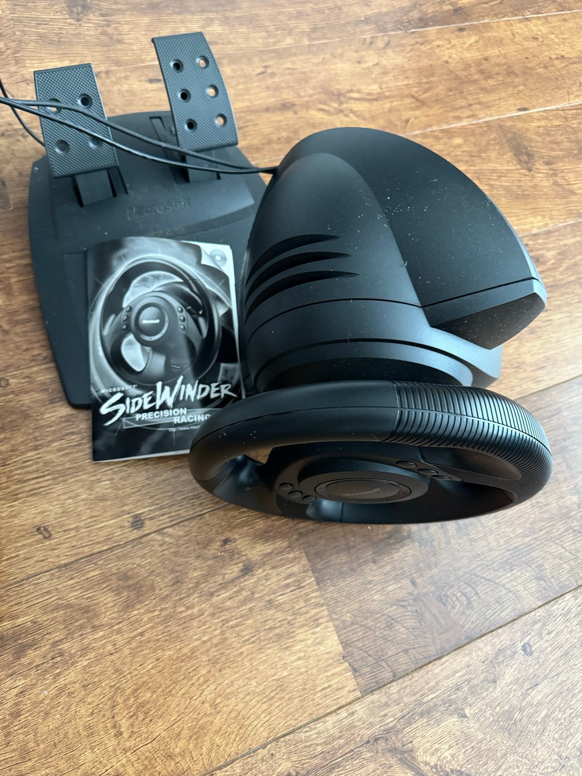 Microsoft SideWinder Precision Racing Wheel en Pedalen, Ophalen, Gebruikt, 1 speler, Racen en Vliegen