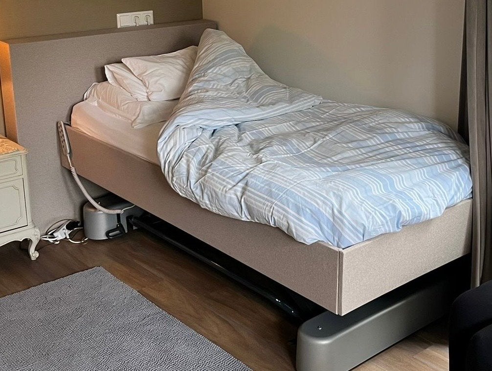 Hoog/laag bed 90x200 cm (Presstige 2500) incl. matras, Ophalen, Verstelbaar, 90 cm, Eenpersoons