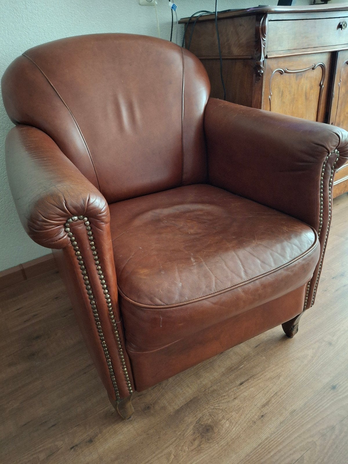 Leren Fauteuil - Chesterfield style, Ophalen