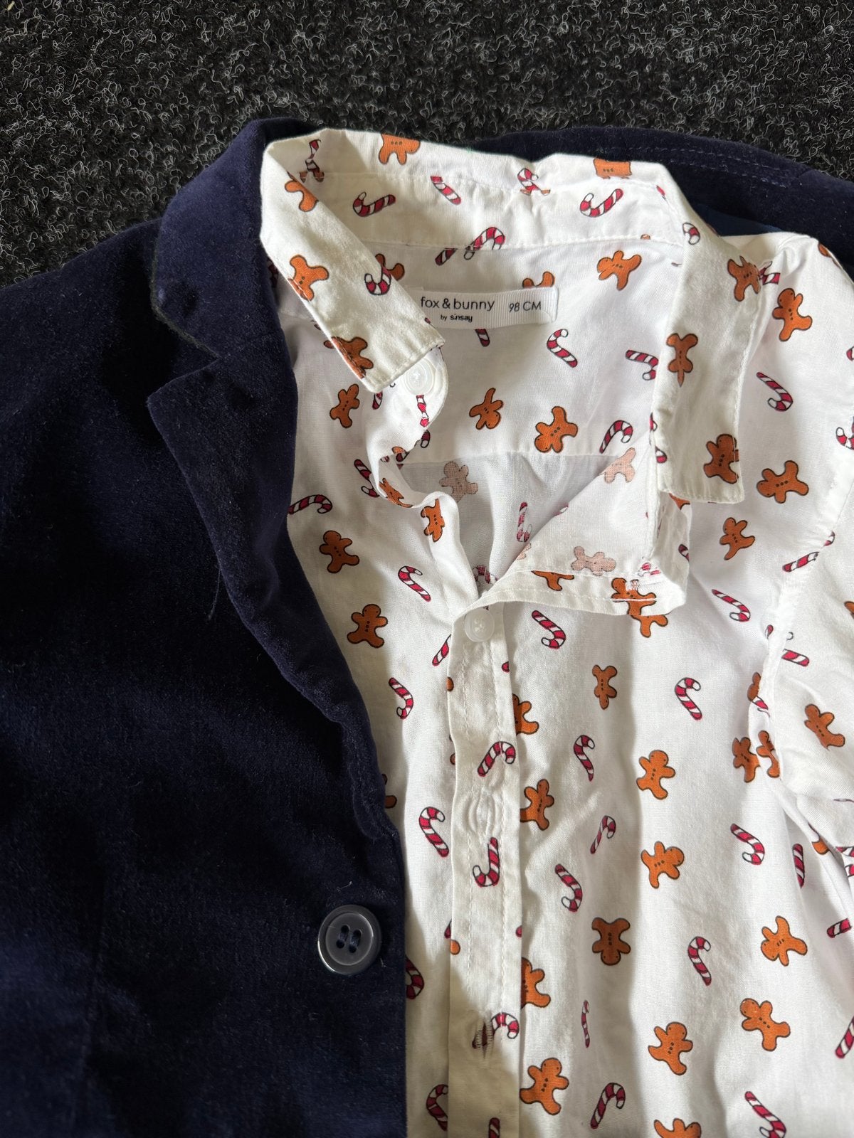 Feestelijke set: fluwelen pakje met kerstshirt (H&M, Fox & B, Ophalen of Verzenden, Zo goed als nieuw, Jongen
