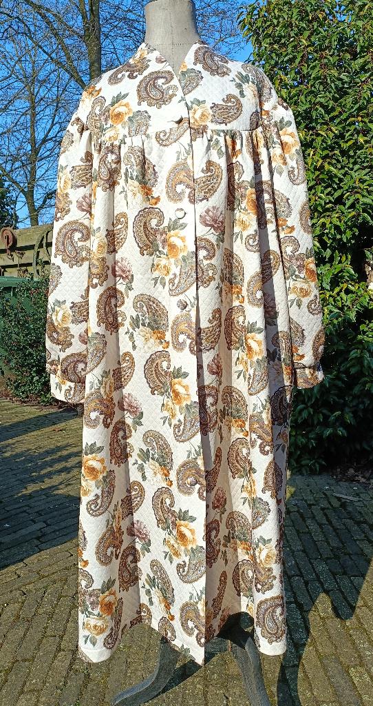 Vintage retro dames duster ochtendjas paisley design, Kleding | Dames, Ophalen of Verzenden, Gedragen