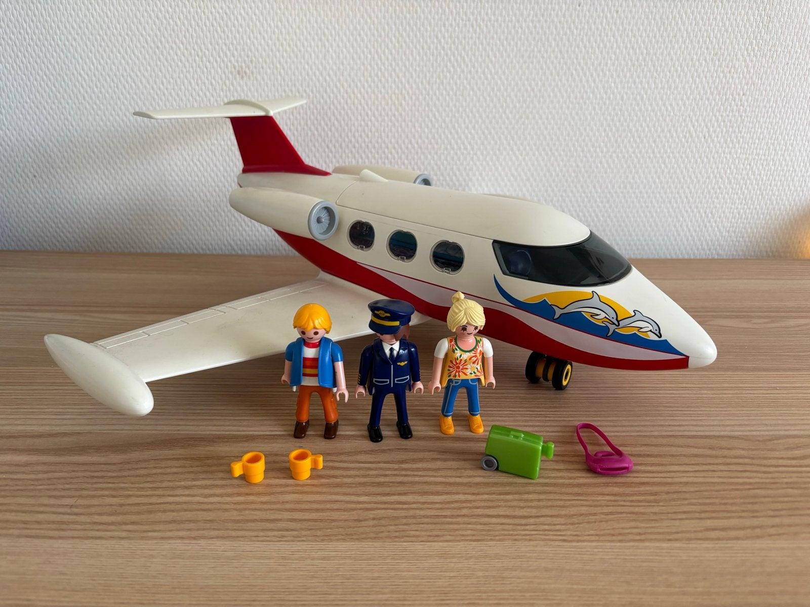 Playmobil Vliegtuig met Figuren en Accessoires, Ophalen of Verzenden, Zo goed als nieuw, Voertuig