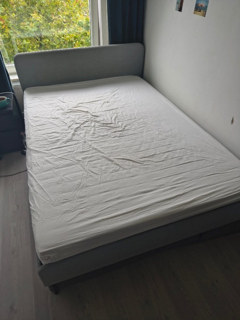 IKEA Bed met bedframe - Ophalen tot Donderdagmiddag, Ophalen, Gebruikt, Wit, Tweepersoons