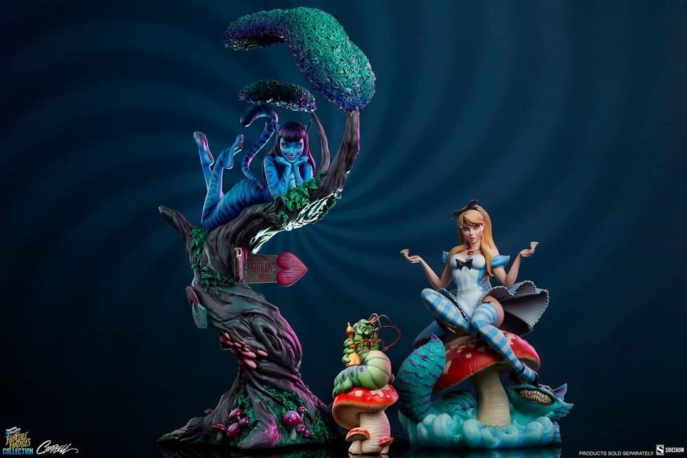 Sideshow Fairytale Fantasies Statue Lady Cheshire Cat Deluxe, Ophalen of Verzenden, Nieuw, Fantasy