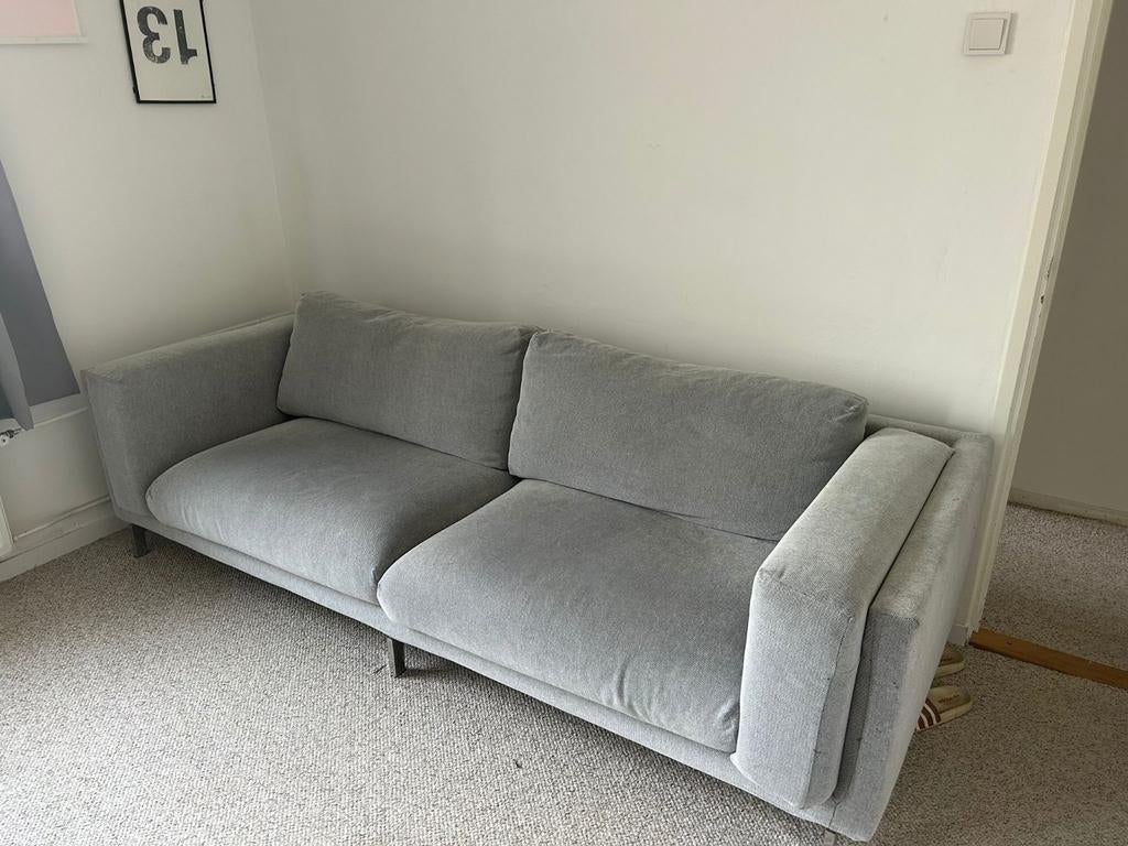 Ikea Nockeby 3 persoons bank grijs, Huis en Inrichting, Banken | Bankstellen, Ophalen, 250 tot 300 cm, Driepersoons, 75 tot 100 cm