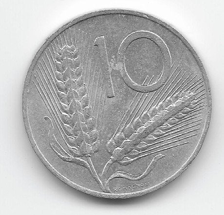 Italië 10 lire 1955 KM# 93, Verzenden, Italië, Losse munt