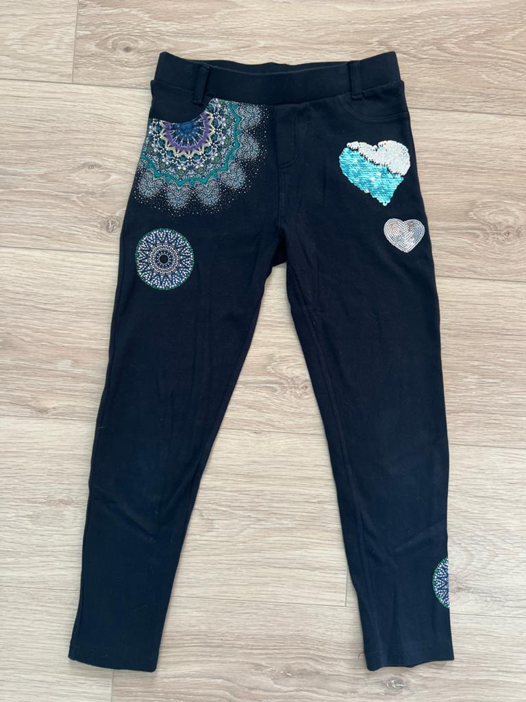 Desigual broek met omkeerbare pailletten maat 110-128, Ophalen of Verzenden, Nieuw, Meisje, Broek