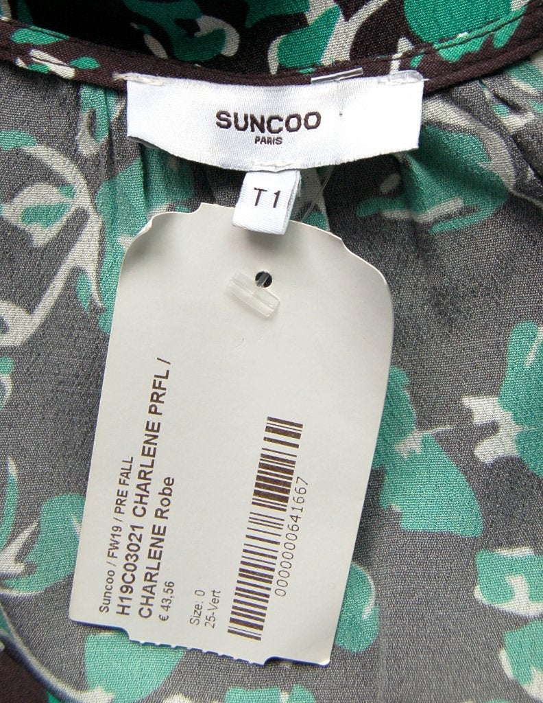 Nieuwe Suncoo Paris jurk, Charlene, groen, Mt. S, Nieuw, Ophalen of Verzenden, Suncoo, Maat 36 (S)